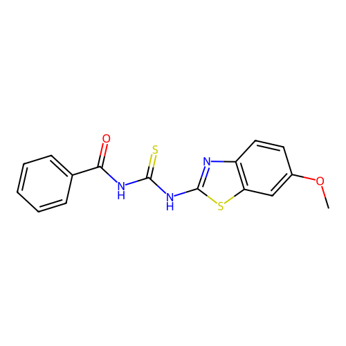 N-{[(2Z)-6-methoxy-1,3-benzothiazol-2(3H)-ylidene]carbamothioyl}benzamide structure