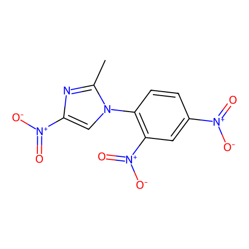 1-(2,4-Dinitrophenyl)-2-methyl-4-nitroimidazole structure