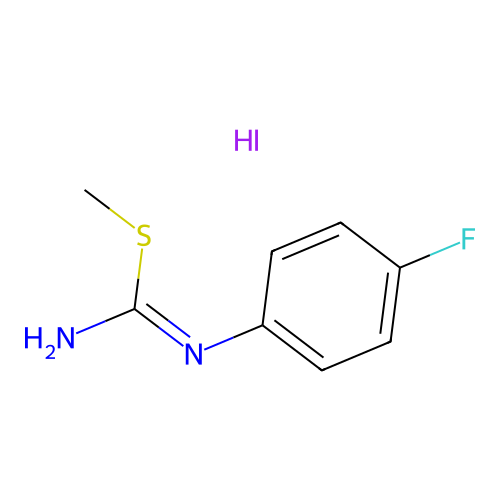 methyl N'-(4-fluorophenyl)carbamimidothioate;hydroiodide structure