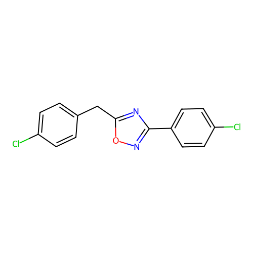 5-(4-Chlorobenzyl)-3-(4-chlorophenyl)-1,2,4-oxadiazole structure