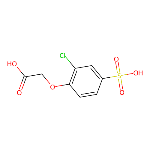 2-(2-氯-4-磺基苯氧基)乙酸 structure