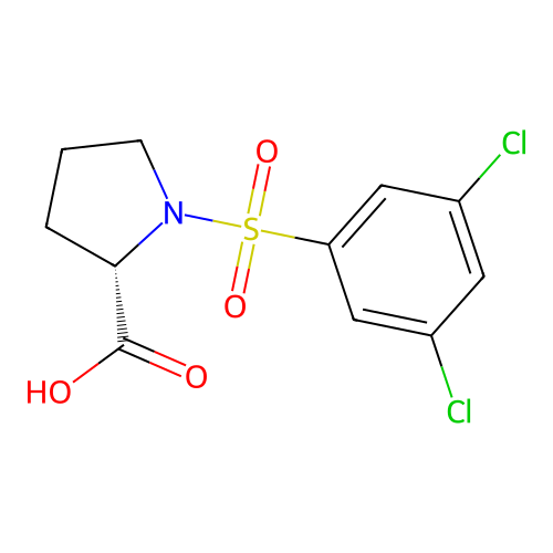 (2S)-1-(3,5-dichlorophenyl)sulfonylpyrrolidine-2-carboxylic Acid structure