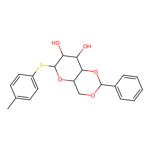 4-Methylphenyl 4,6-O-benzylidene-b-D-thiogalactopyranoside structure