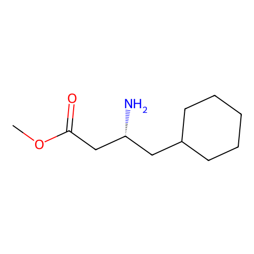 methyl (3R)-3-amino-4-cyclohexylbutanoate structure