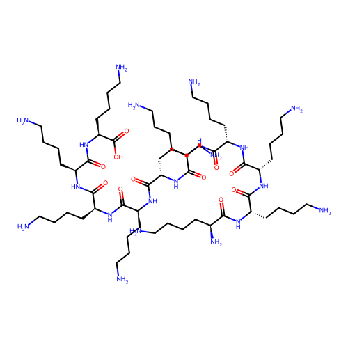 H-Lys-Lys-Lys-Lys-Lys-Lys-Lys-Lys-Lys-Lys-OH structure