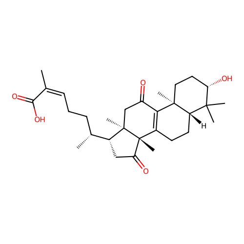 (2E,6R)-6-[(1R,3aR,5aR,7S,9aS,11aR)-7-hydroxy-3a,6,6,9a,11a-pentamethyl-3,10-dioxo-1H,2H,4H,5H,5aH,7H,8H,9H,11H-cyclopenta[a]phenanthren-1-yl]-2-methylhept-2-enoic acid structure