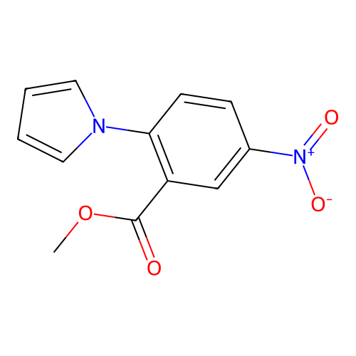 Methyl 5-nitro-2-pyrrol-1-ylbenzoate structure
