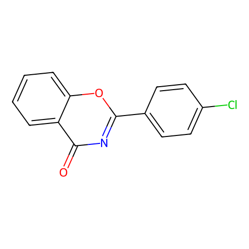 2-(4-chlorophenyl)-4H-1,3-benzoxazin-4-one structure