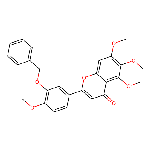 3'-Benzyloxy-5,6,7,4'-tetramethoxyflavone structure