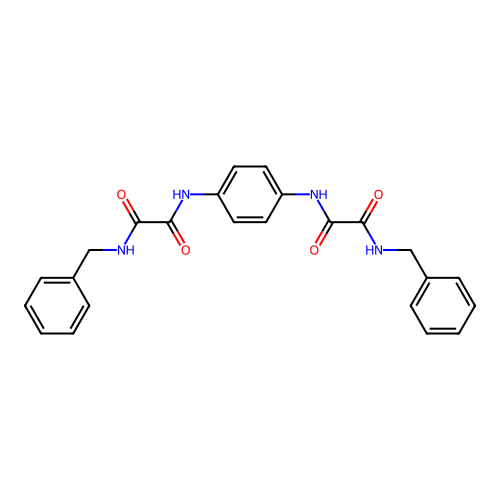 N1,N1'-(1,4-phenylene)bis(N2-benzyloxalamide) structure