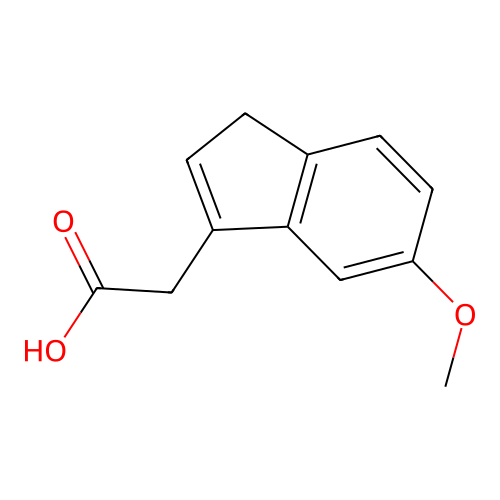 (5-Methoxy-1h-inden-3-yl)acetic acid structure