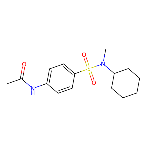 N-(4-{[cyclohexyl(methyl)amino]sulfonyl}phenyl)acetamide structure