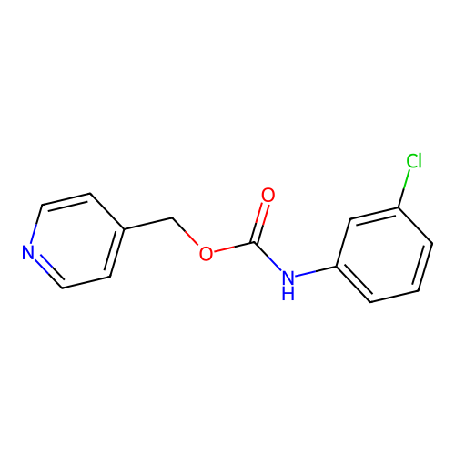 4-Pyridinylmethyl 3-chlorophenylcarbamate structure
