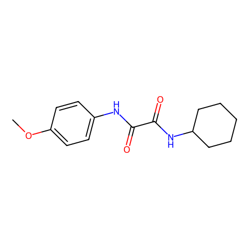 N-cyclohexyl-N'-(4-methoxyphenyl)oxamide structure