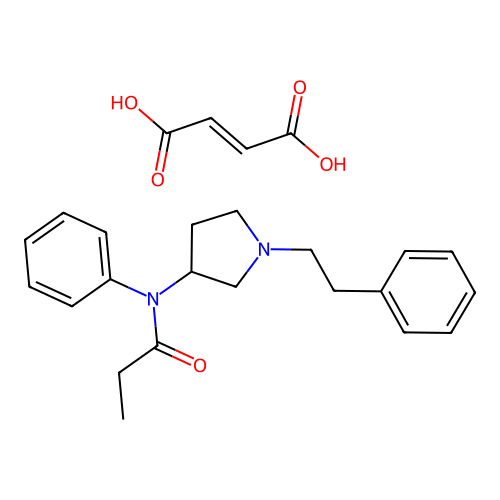 Propionanilide, N-(1-phenethyl-3-pyrrolidinyl)-, fumarate (1:1) structure
