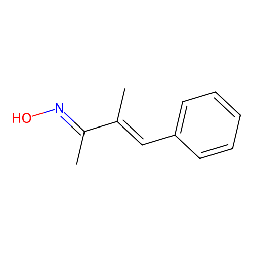 3-Methyl-4-phenyl-3-buten-2-one oxime structure