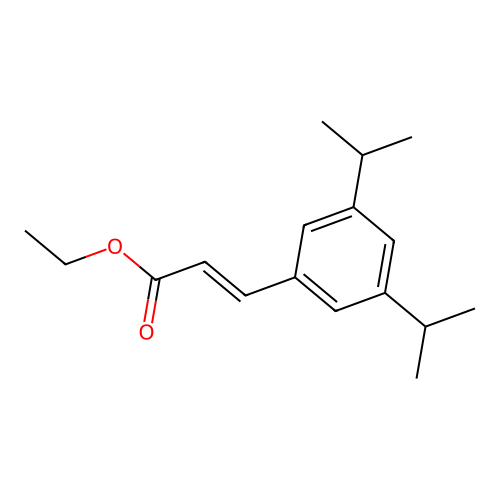 Ethyl 3-(3,5-bis(1-methylethyl)phenyl)acrylate structure