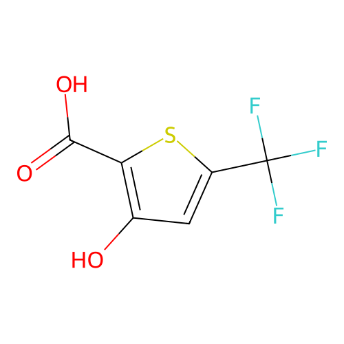 3-Hydroxy-5-(trifluoromethyl)thiophene-2-carboxylic acid structure