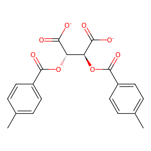 O,O'-di-p-toluoyl-D-tartaric acid structure