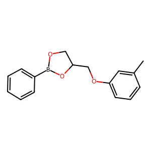 4-((3-Methylphenoxy)methyl)-2-phenyl-1,3,2-dioxaborolane structure