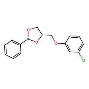 4-((3-Chlorophenoxy)methyl)-2-phenyl-1,3,2-dioxaborolane structure