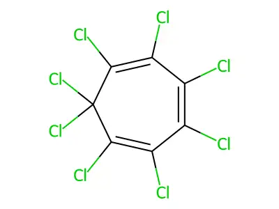 1,2,3,4,5,6,7,7-Octachloro-1,3,5-cycloheptatriene structure