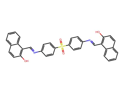 4,4'-Bis(N-(2-hydroxy-1-naphthylmethylene)amino)diphenyl sulfone structure