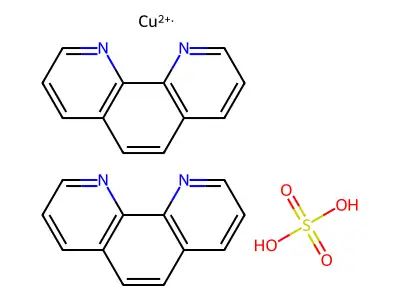 Bis(1,10-phenanthroline)copper(2+) sulfate structure