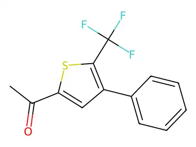 1-[4-Phenyl-5-(trifluoromethyl)-2-thienyl]ethan-1-one structure