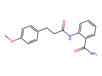 2-[3-(4-Methoxyphenyl)propanoylamino]benzamide structure