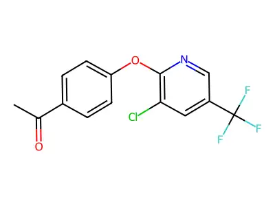 1-[4-[3-Chloro-5-(trifluoromethyl)pyridin-2-yl]oxyphenyl]ethanone structure