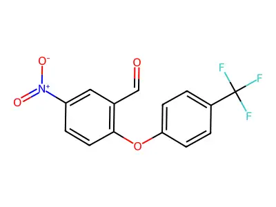 5-Nitro-2-[4-(trifluoromethyl)phenoxy]benzaldehyde structure