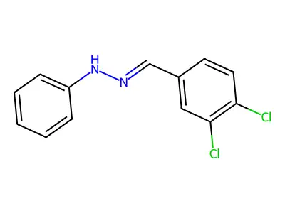N-[(3,4-dichlorophenyl)methylideneamino]aniline structure