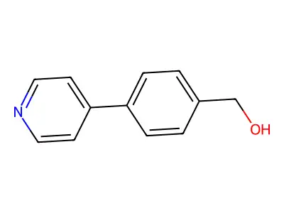 (4-(Pyridin-4-yl)phenyl)methanol structure