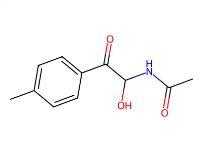 N-[1-hydroxy-2-(4-methylphenyl)-2-oxoethyl]acetamide structure