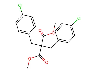 Dimethyl 2,2-bis(4-chlorobenzyl)malonate structure