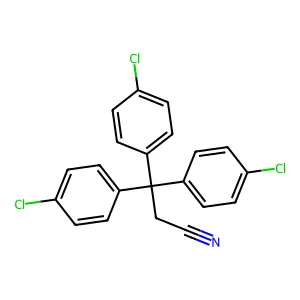 2,2,3-Tris(4-chlorophenyl)propiononitrile structure