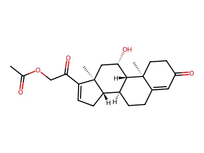 11-Hydroxy-3,20-dioxopregna-4,16-dien-21-yl acetate structure