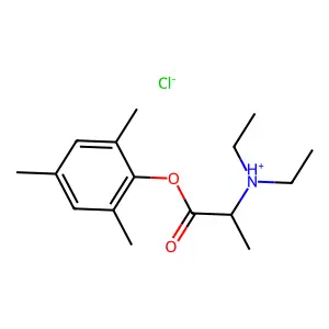 2,4,6-Trimethylphenyl N,N-diethylalaninate--hydrogen chloride (1/1) structure