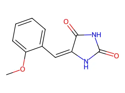 5-[(2-Methoxyphenyl)methylidene]imidazolidine-2,4-dione structure