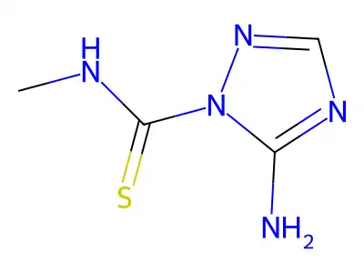 5-amino-N-methyl-1,2,4-triazole-1-carbothioamide structure