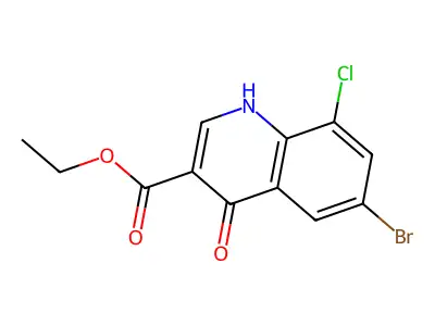 Ethyl 6-bromo-8-chloro-4-oxo-1,4-dihydroquinoline-3-carboxylate structure