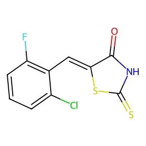 (E)-5-(2-Chloro-6-fluorobenzylidene)-2-mercaptothiazol-4(5H)-one structure
