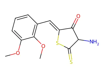 4-amino-2-[(2,3-dimethoxyphenyl)methylidene]-5-sulfanylidene-thiolan-3-one structure