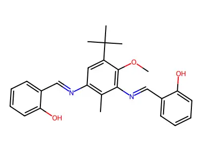 (6E)-6-[[5-tert-butyl-4-methoxy-2-methyl-3-[[(E)-(6-oxocyclohexa-2,4-dien-1-ylidene)methyl]amino]anilino]methylidene]cyclohexa-2,4-dien-1-one structure