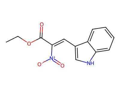 2-Propenoic acid, 3-(1H-indol-3-yl)-2-nitro-, ethyl ester structure