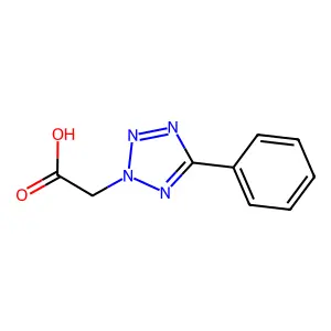 2-(5-phenyl-2H-1,2,3,4-tetrazol-2-yl)acetic acid structure