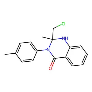 2-(chloromethyl)-2-methyl-3-(4-methylphenyl)-1H-quinazolin-4-one structure