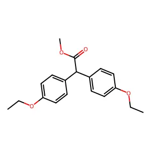Benzeneacetic acid, 4-ethoxy-alpha-(4-ethoxyphenyl)-, methyl ester structure