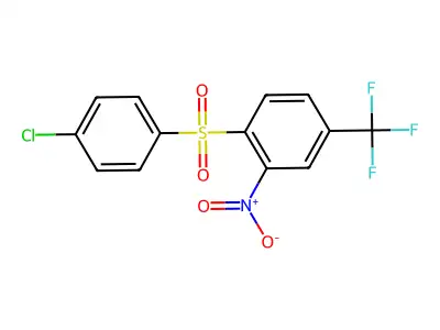 1-[(4-Chlorophenyl)sulfonyl]-2-nitro-4-(trifluoromethyl)benzene structure